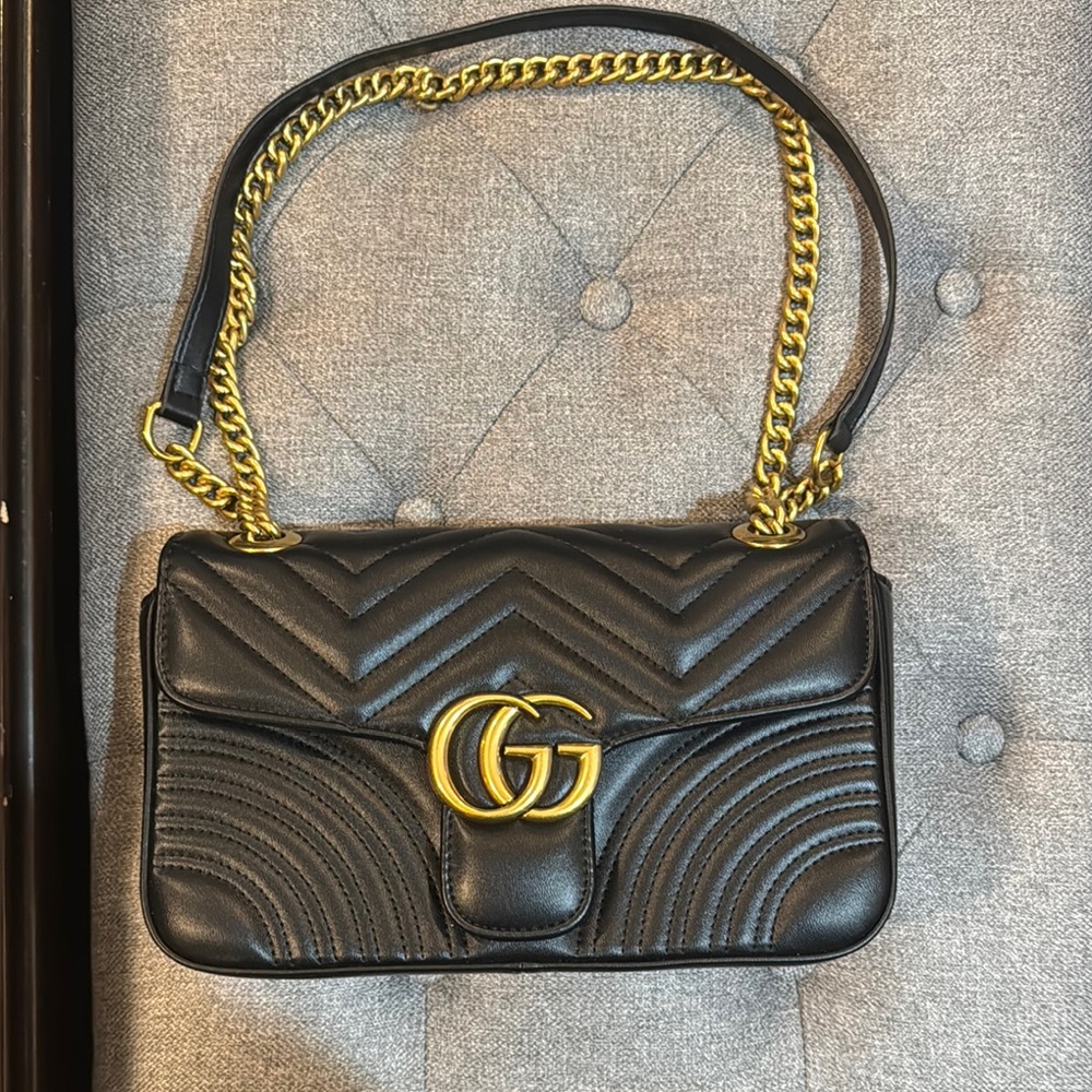 Black Leather Shoulder Bag